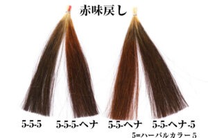 ヘナで赤味戻し