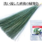 ブルーブラックの発色緑