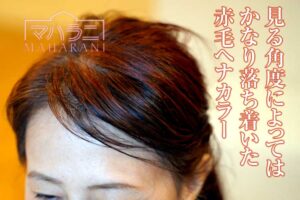 落ち着いた色にみえるヘナカラー