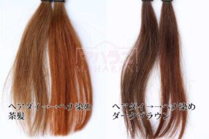 ヘアダイ髪にヘナした場合の発色