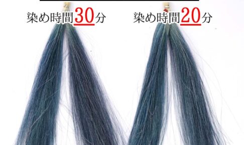マハラニインディゴ染毛力比較