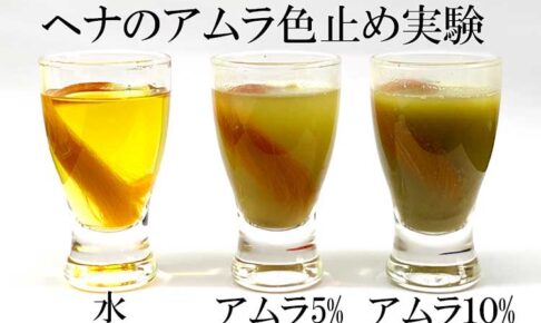 アムラでヘナの色止め