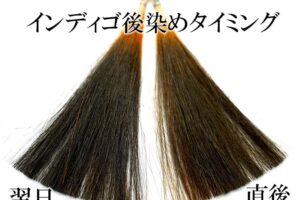 インディゴ後染めのタイミング