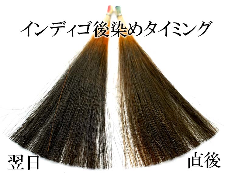 インディゴ後染めのタイミング