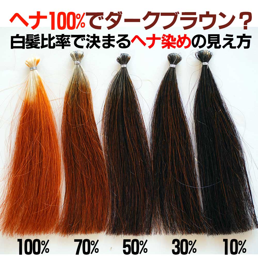 ヘナ100%でダークブラウンに染まった！？